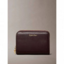 Ck Medium Flap Zip Around Fudge  CALVIN KLEIN