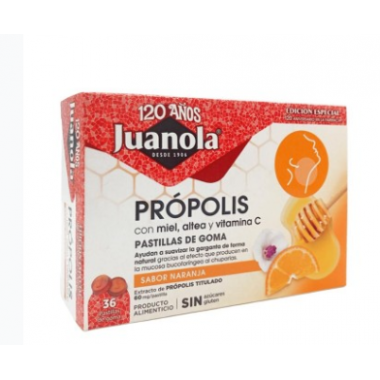 Juanola Propolis Miel Altea y Vitamina C 36 Past  ANGELINI PHARMA ESPAÑA