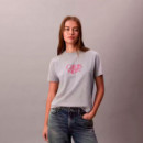 Camiseta con Logo Fitted Script  CALVIN KLEIN