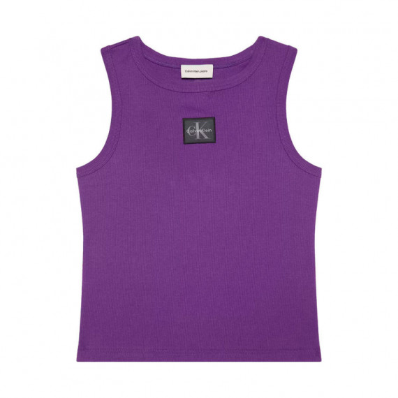 Camiseta de Tirantes de Canalé con Monologo Tejido  CALVIN KLEIN