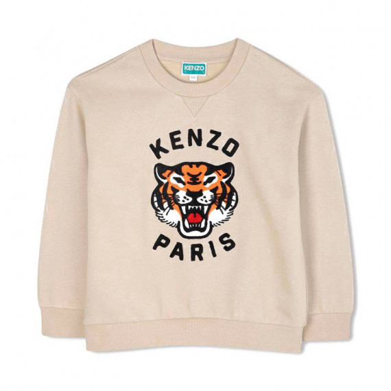 Sudadera de manga larga con estampado del logo de Cotton Tiger KIDS