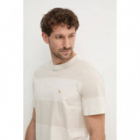 Woven Label Regular Tee Moonbeam/ivory  CALVIN KLEIN