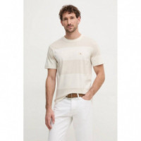 Woven Label Regular Tee Moonbeam/ivory  CALVIN KLEIN