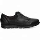 Deportivo Elasticos Nobuck Negro  FLUCHOS