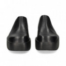 Zueco Plataforma Piel Negro  CAMPER