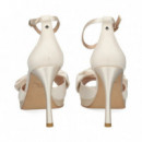 Sandalia Plataforma Lazo Saten Hielo  KATE SPADE