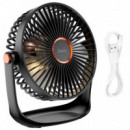 BOROFONE DBF02 Ventilador de Escritorio con Luz Negro