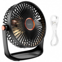 BOROFONE DBF02 Ventilador de Escritorio con Luz Negro