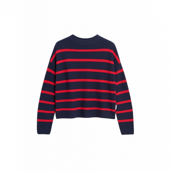 Jerséis y Sudaderas Jersey ARMEDANGELS  Merinaa Stripes Tinted Navy Candy Apple