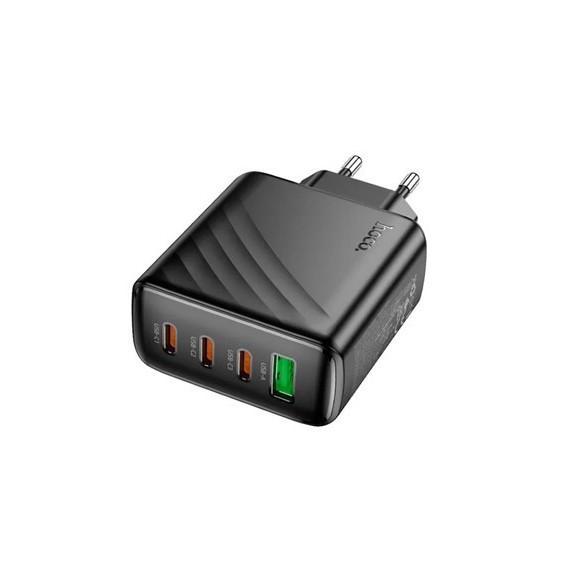 HOCO Adaptador Corriente 3XTIPO C/1XUSB 3.0 67W Negro CS27A