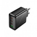 HOCO Adaptador Corriente 3XTIPO C/1XUSB 3.0 67W Negro CS27A