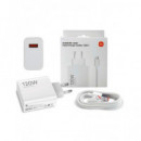 XIAOMI Cargador Red por USB + Cable Datos Tipo C a USB 120W Blanco MDY-14-EE