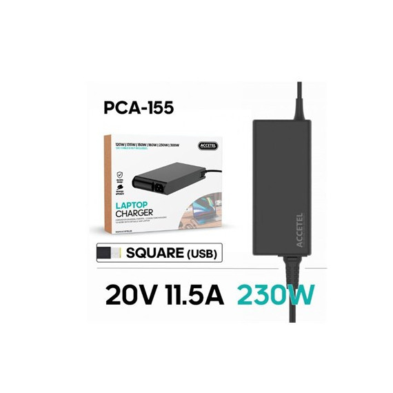 ACCETEL Cargador Portatil Lenovo 20V 11.5A PCA-155