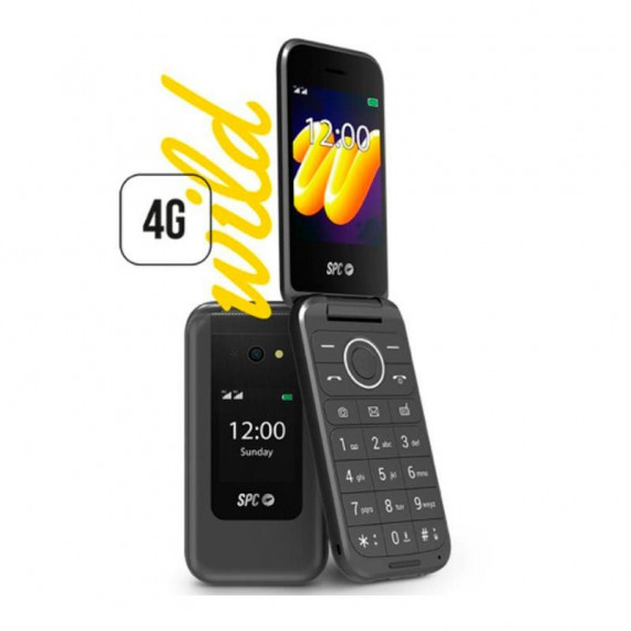 Teléfono Movil Wild para Personas Mayores Negro SPC