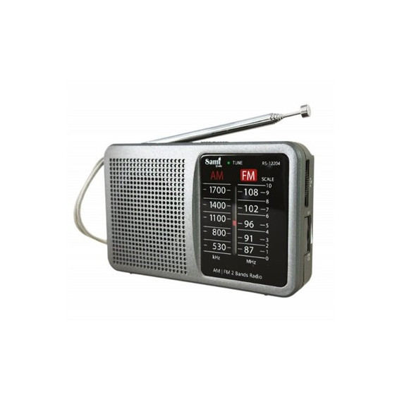 SAMI Radio Portatil Analogica Am/fm RS-12204,JACK 3.5MM