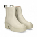 Botin Plataforma Piel Gris  CAMPER