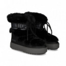 Botin Presky Pelo Sintetico Negro  MOON BOOT