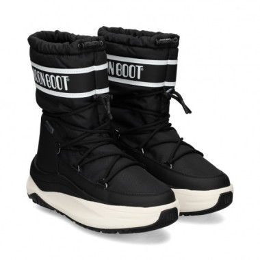 Botin Presky Plataforma Nylon Negro  MOON BOOT