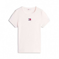 Camiseta Slim Acanalada con Parche  TOMMY HILFIGER