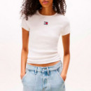 Camiseta Slim Acanalada con Parche  TOMMY HILFIGER