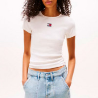 Camiseta Slim Acanalada con Parche  TOMMY HILFIGER