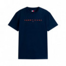 Camiseta con Logo Lineal Bordado  TOMMY HILFIGER