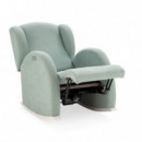 Mecedora de Lactancia Flor Gris Claro C/slow System  MI CUNA