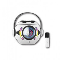 SAMI Altavoz Portatil BLUETOOTH Karaoke Galaxy RS-987 Usb,luces Led,con Microfono Inalambrico Colore