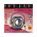 SAMI Altavoz Portatil BLUETOOTH Karaoke Galaxy RS-987 Usb,luces Led,con Microfono Inalambrico Colore