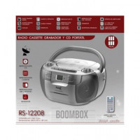 SAMI Radio Cassette CD Portatil Grabador Boombox RS-12208  ,usb,micro Sd Pilas y Corriente
