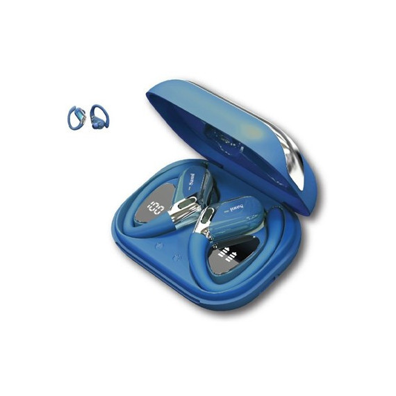 SAMI Auricular BLUETOOTH Soporte Oreja Jogger RS-12433 Azul IPX4  Estuche de Carga Cancelacion Ruido