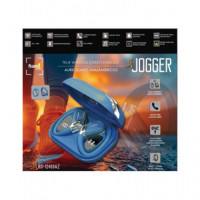SAMI Auricular BLUETOOTH Soporte Oreja Jogger RS-12433 Azul IPX4  Estuche de Carga Cancelacion Ruido
