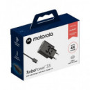MOTOROLA Cargador Corriente Tipo C+cable Datos Tipo C 33W Turbo POWER33 Negro