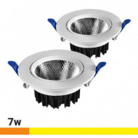 Kit 2 Focos Downlight AIRMEC 7W Luz Calida