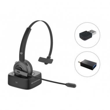 CONCEPTRONIC Auricular BLUETOOTH con Base de Carga Adaptador BLUETOOTH Incluido POLONA03BDA
