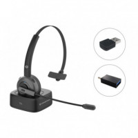 CONCEPTRONIC Auricular BLUETOOTH con Base de Carga Adaptador BLUETOOTH Incluido POLONA03BDA