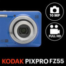 KODAK Pixpro FZ55 Cámara Digital 16 Mpx con Batería de Litio Azul + Funda Regalo