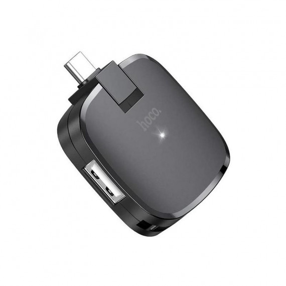 HOCO HB11 Hub Type-c 3 Puertos USB 2.0 Negro