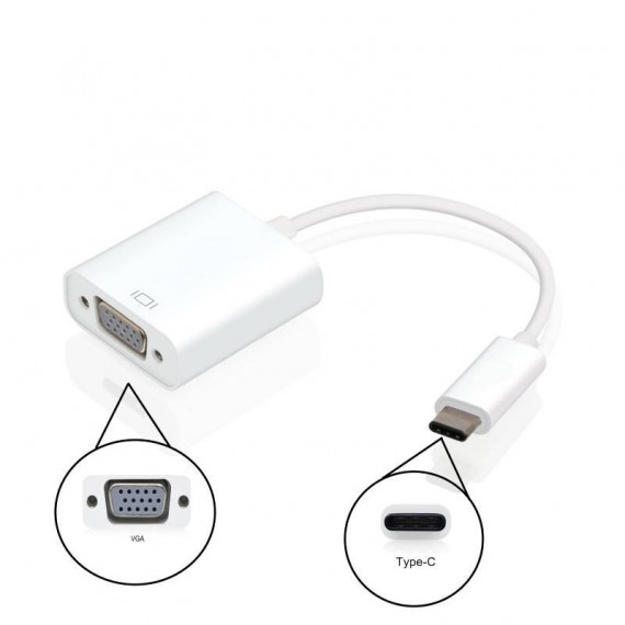 EWENT Adaptador USB 3.1 Tipo C a VGA Full HD