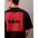 Ss 16S Io Calvin Box Graphic Tee Black  CALVIN KLEIN