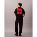 Ss 16S Io Calvin Box Graphic Tee Black  CALVIN KLEIN