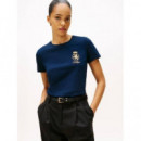 Gold Crest Reg Ss Tee Dark Night Navy  TOMMY HILFIGER