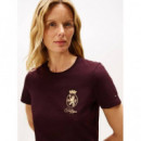 Gold Crest Reg Ss Tee Deep Burgundy  TOMMY HILFIGER