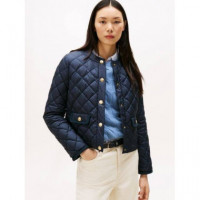 G/button Quilted Reg Lady Jacket Dark Ni  TOMMY HILFIGER