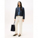 G/button Quilted Reg Lady Jacket Dark Ni  TOMMY HILFIGER