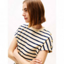 Gold Button Ss Tee Country Ivory/ Dark N  TOMMY HILFIGER