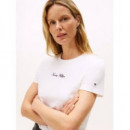Classic Script Reg Ss Tee Ecru  TOMMY HILFIGER