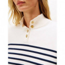 Co Jersey Gold Btn Mock-nk Swt Placed Th  TOMMY HILFIGER