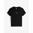 Tjw Slim Ess Logo 1 Tee Ext Black  TOMMY JEANS