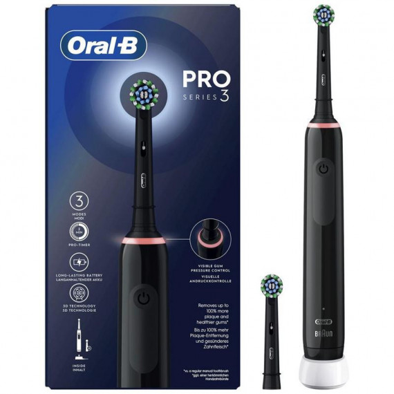BRAUN Oral-b Pro 3 3000 Cepillo Dental Eléctrico Negro